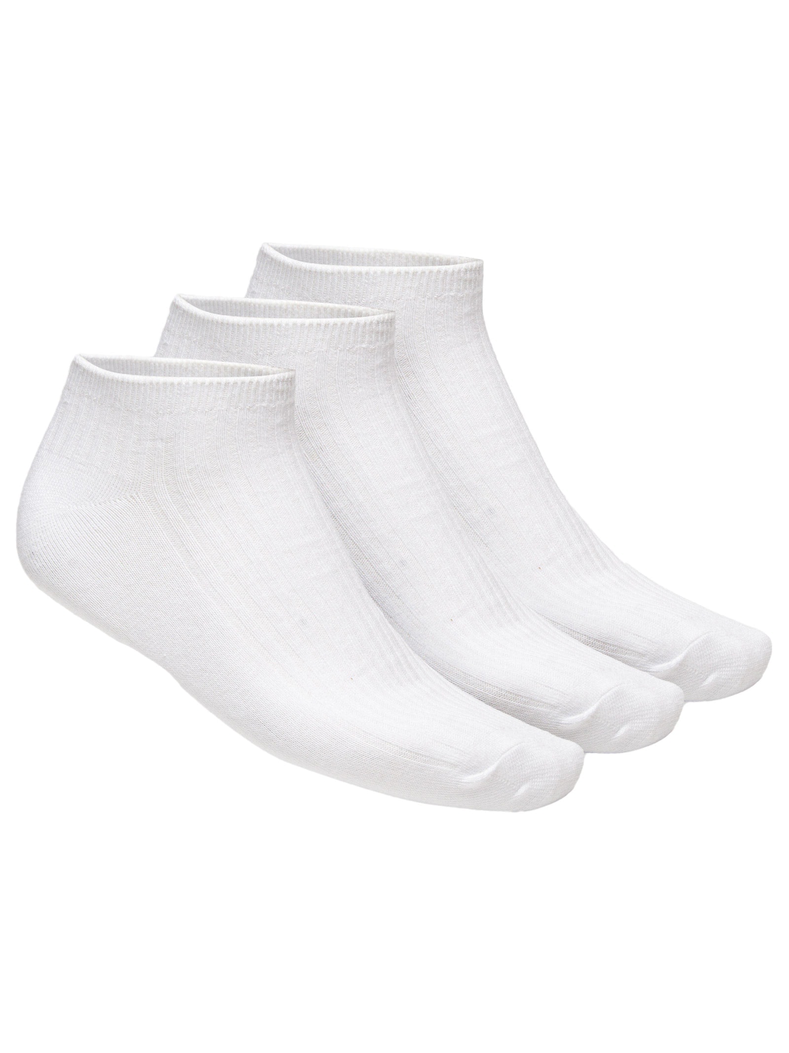 Kit De Meia Masculina Cano Baixo 3 Peças Branco Basiq Men