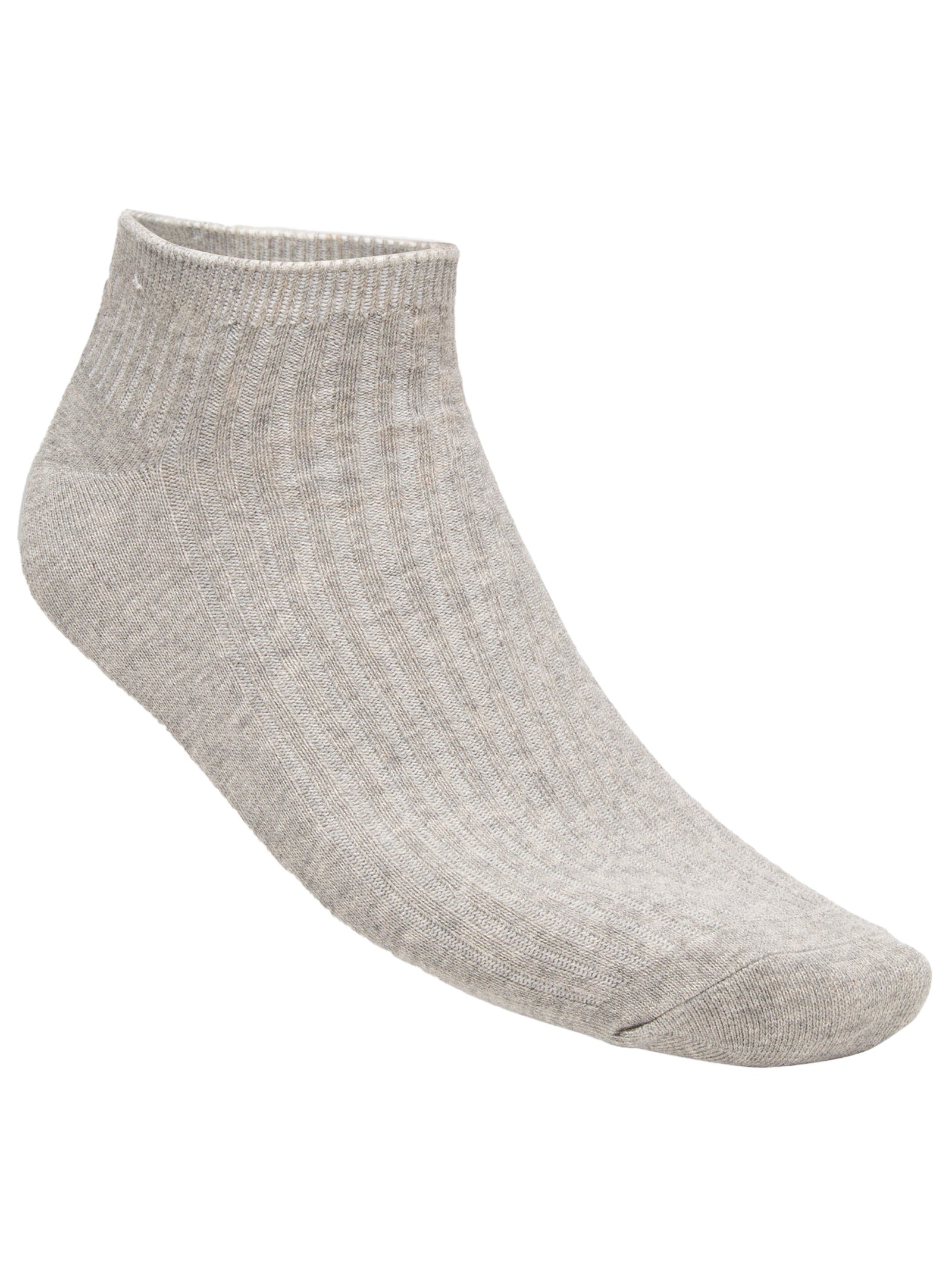 Kit De Meia Masculina Cano Baixo 3 Peças Cinza Basiq Men