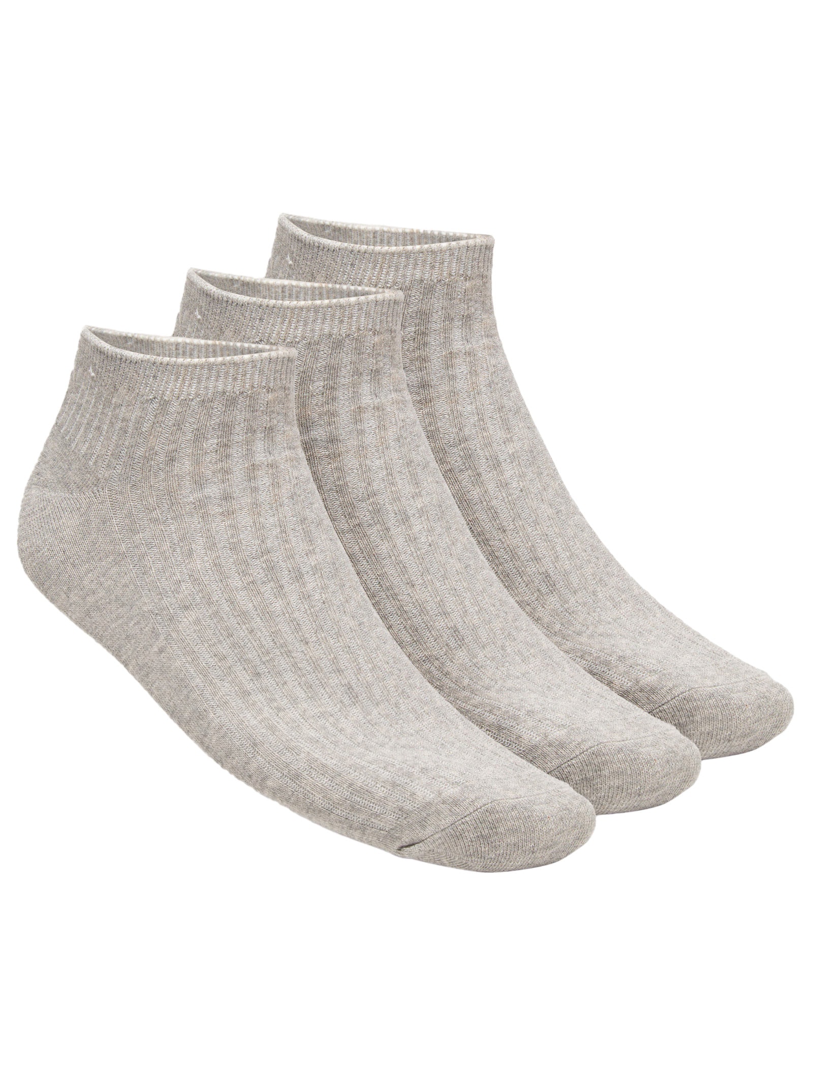 Kit De Meia Masculina Cano Baixo 3 Peças Cinza Basiq Men