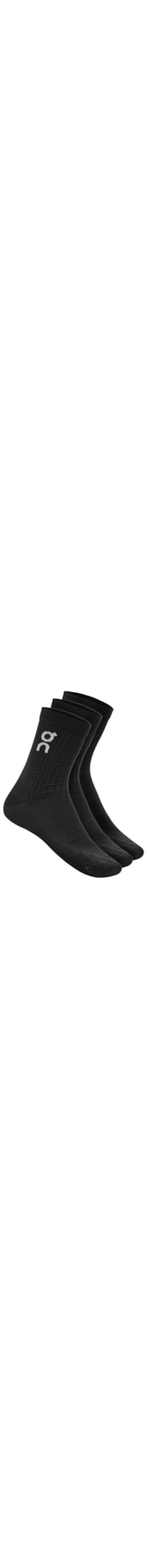 Kit De Meia Masculina Logo High 3 Peças - Preto