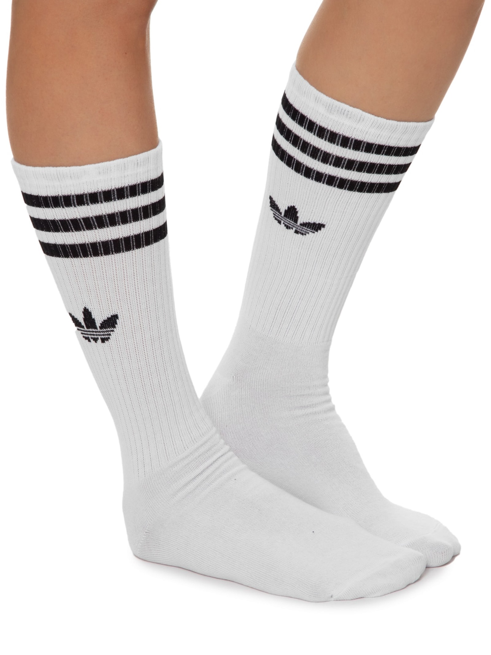 Kit De Meia Unissex Crew Solid Branco Adidas Originals