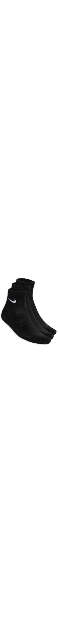 Kit de Meia Unissex Nk Ed Ltwt Ankle 3 Pares 132 - Preto Nike