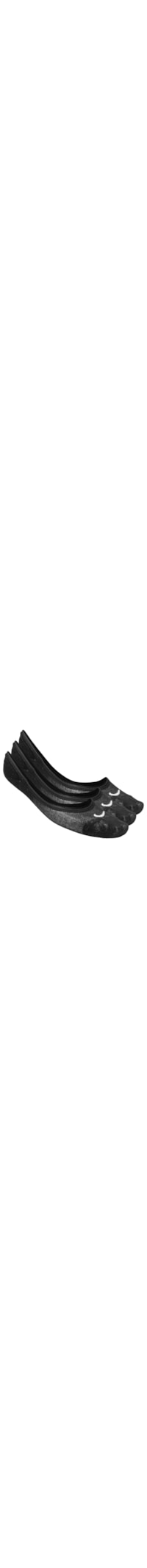 Kit de Meias Feminino 3 Pares Lightweight Footi - Preto