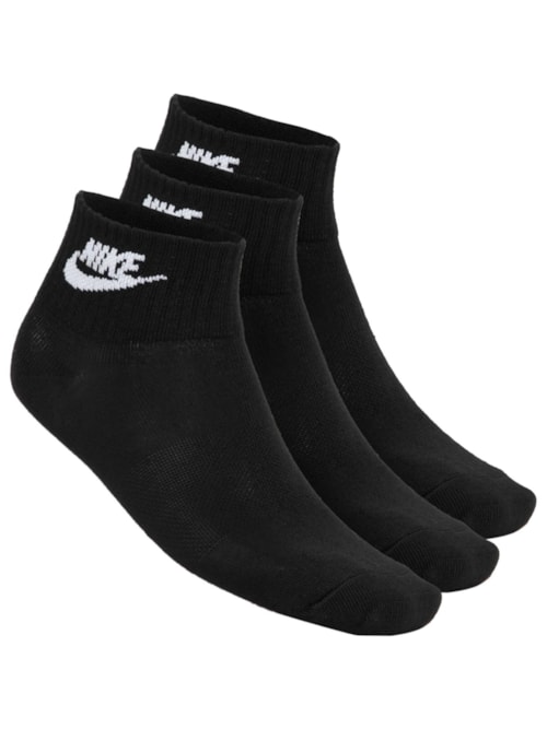 Kit De Meias Masculina Everyday Essential Ankle – Preto