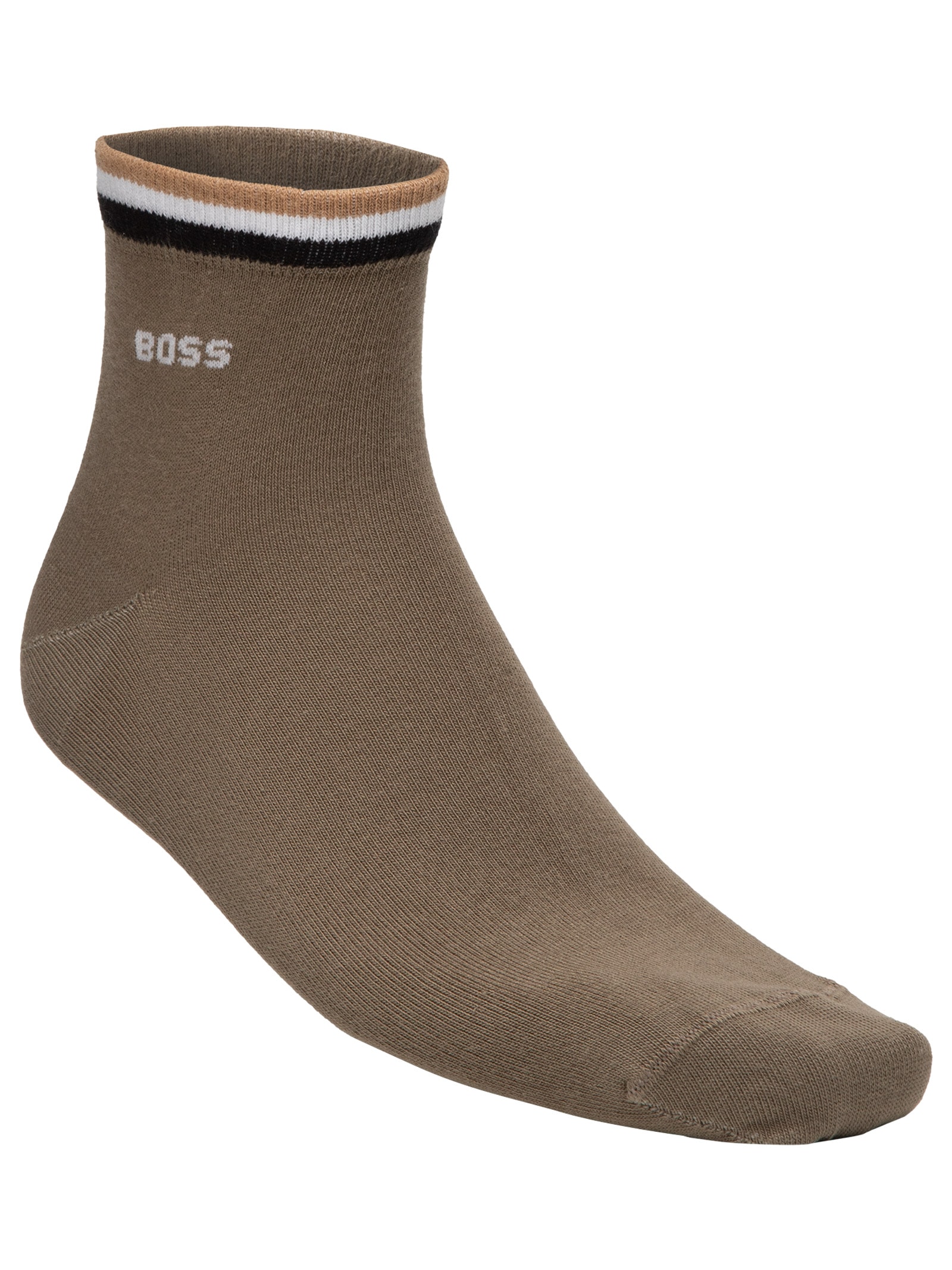 Kit De Meias Masculinas 2 Pares Stripe Bege Boss