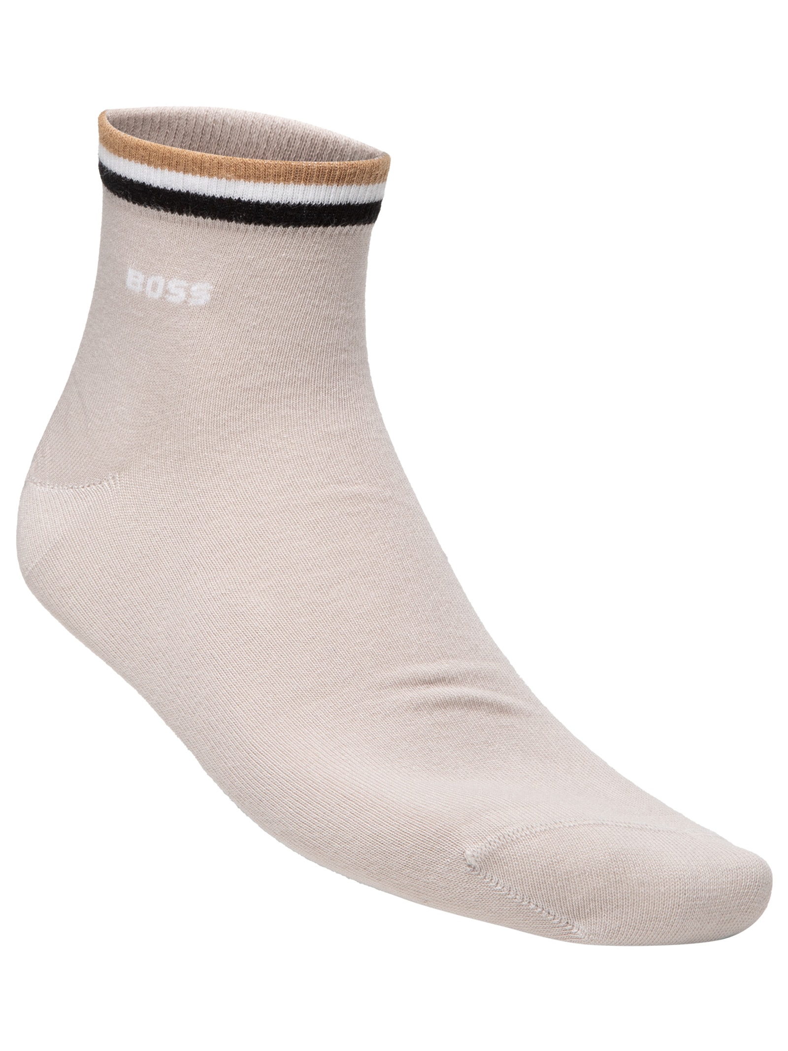 Kit De Meias Masculinas 2 Pares Stripe Bege Boss