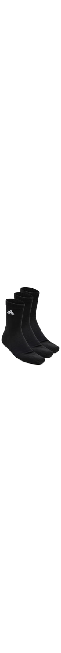 Kit De Meias Masculinas Cano Alto 3 Pares - Preto