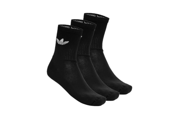 Kit De Meias Masculinas Trefoil Cushion - 3 Pares - Preto