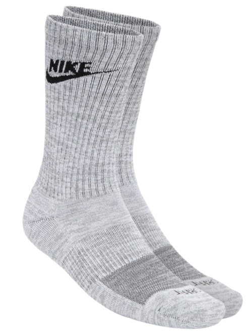 Kit de Meias Masculino Nk Everyday Plus Cush Crew 2pr - Cinza