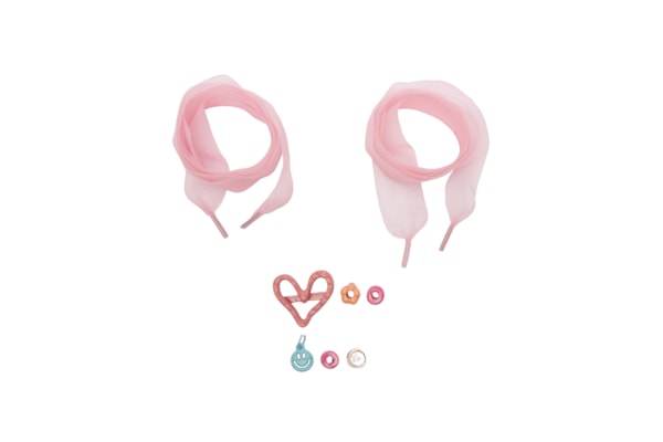 Kit De Personalização com Pingentes e Cadarço - Rosa