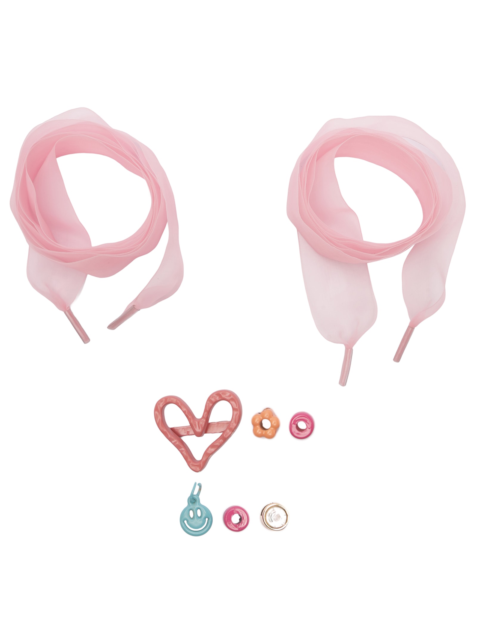 Kit De Personalização com Pingentes e Cadarço Rosa Anacapri