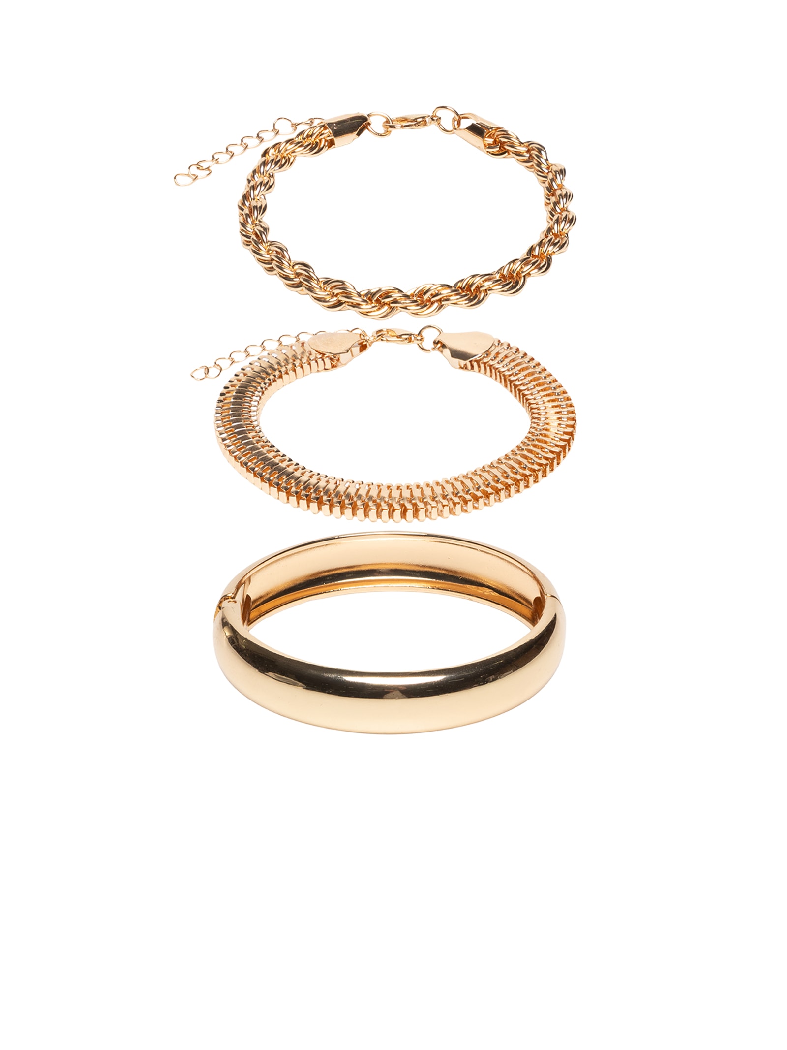 Kit De Pulseiras Feminino Dourado Market 33