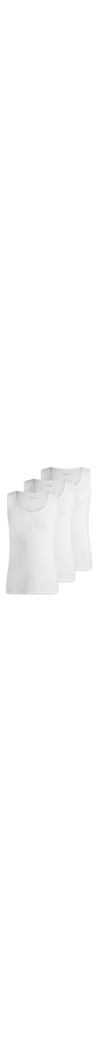 Kit De Regatas Masculinas 3 Peças Rib Classic - Branco