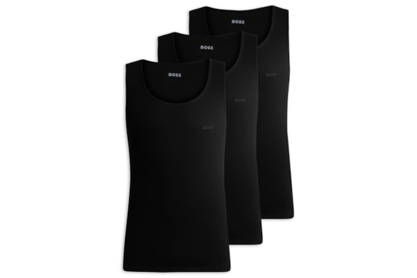 Kit De Regatas Masculinas Tanktop Ribclassic - Preto