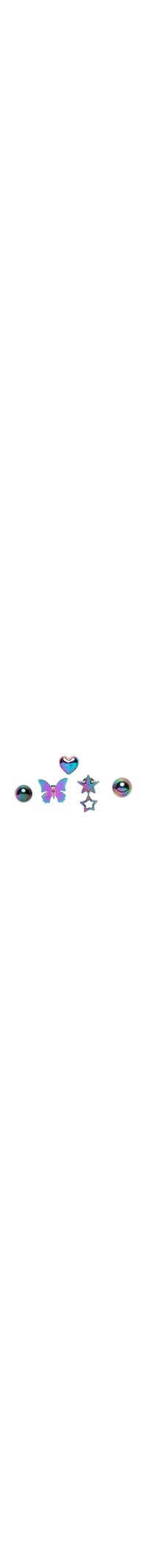 Kit Jibbitz Feminino Iridescent Meta 5 Pack – Prateado