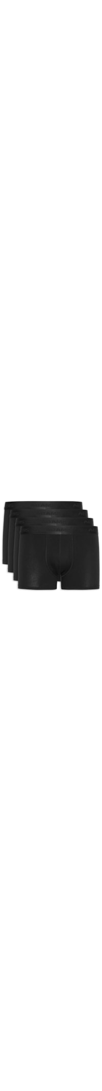 Kit Masculino 4 Cuecas Boxer Cotton - Preto