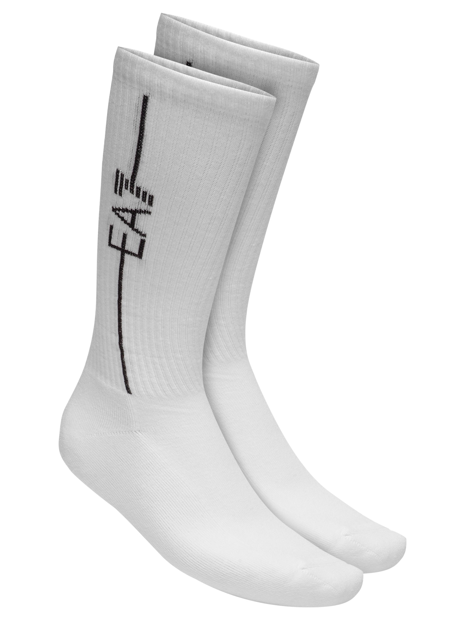 Kit Meia 2 Pares Logo Bordado Masculino Branco Ea7 Emporio Armani