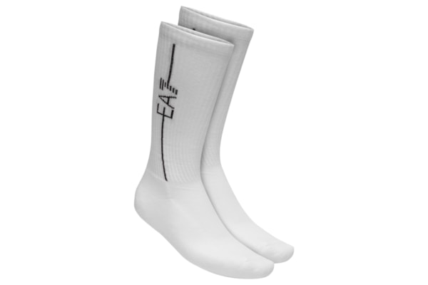 Kit Meia 2 Pares Logo Bordado Masculino - Branco