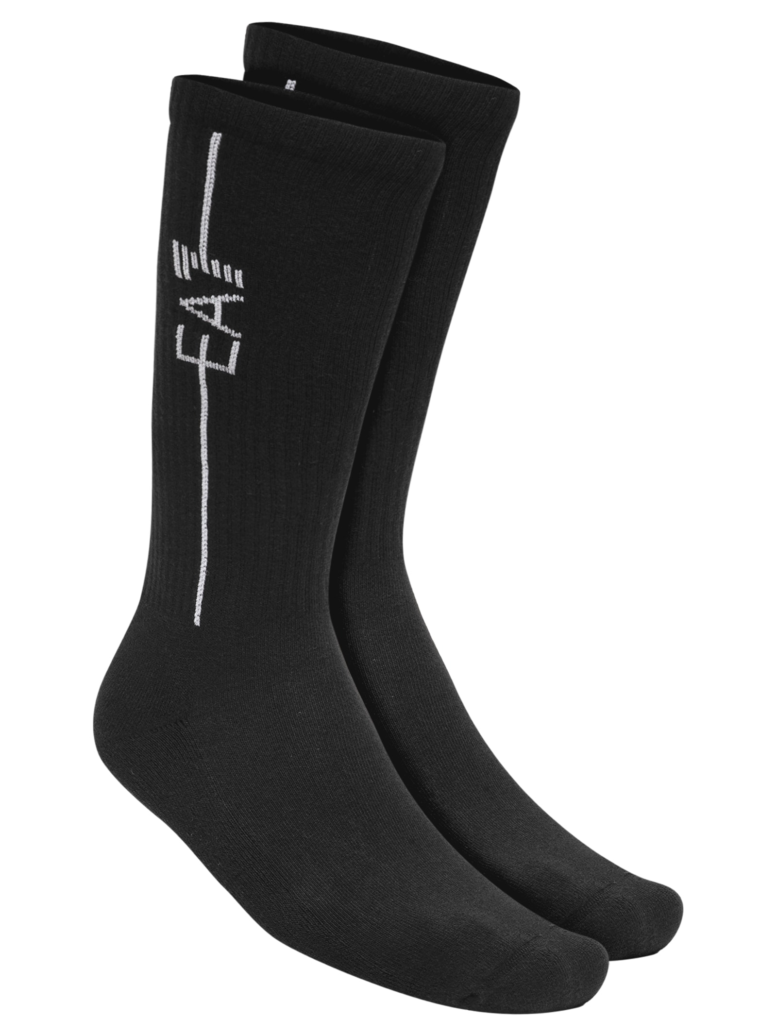 Kit Meia 2 Pares Logo Bordado Masculino Preto Ea7 Emporio Armani