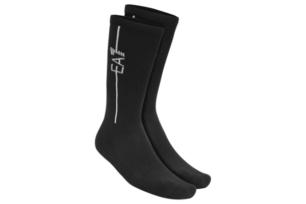 Kit Meia 2 Pares Logo Bordado Masculino - Preto