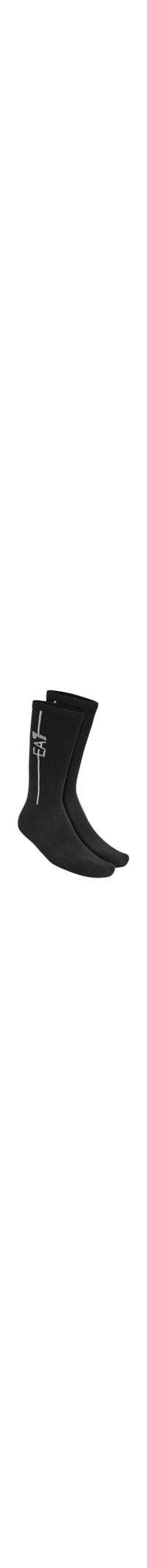 Kit Meia 2 Pares Logo Bordado Masculino - Preto