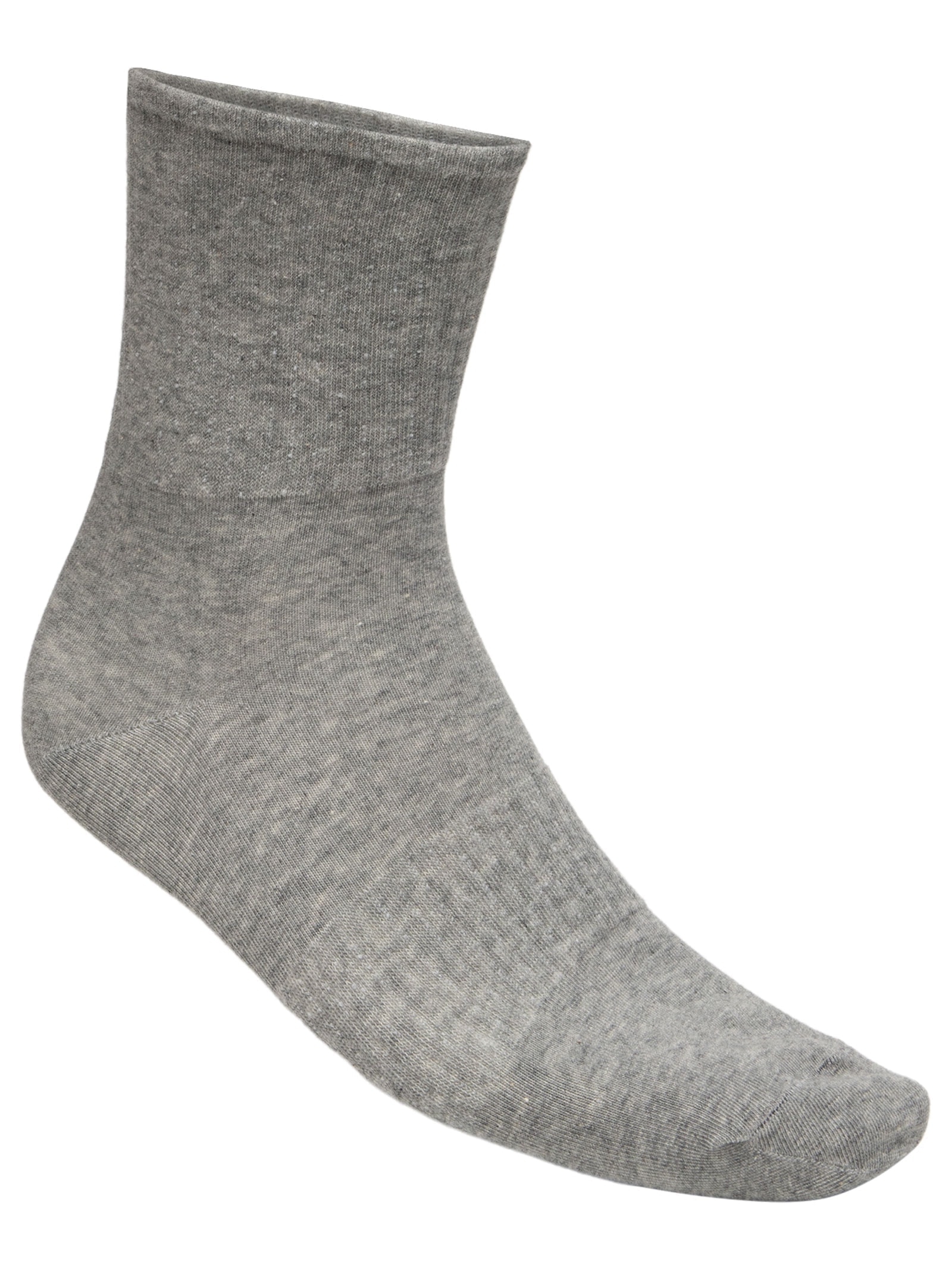 Kit Meia Masculina Cano Médio Algodão Cinza Basiq Men