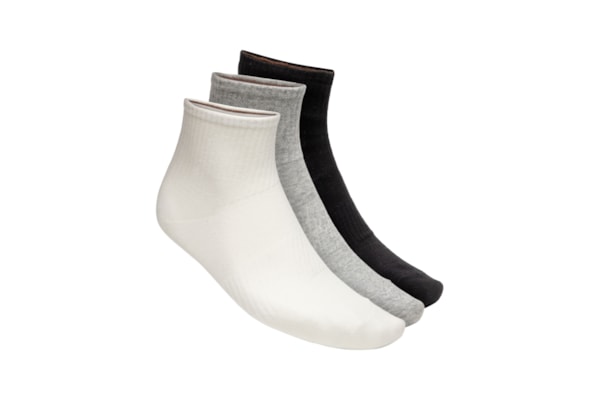 Kit Meia Masculina Cano Médio Algodão - Preto