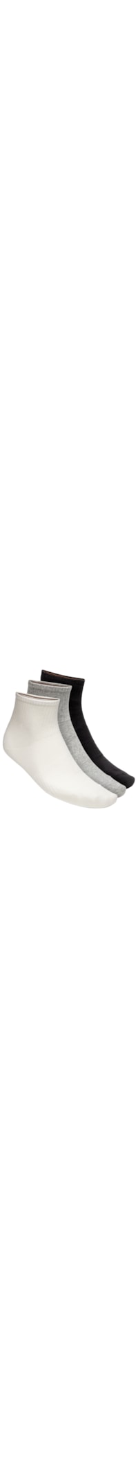 Kit Meia Masculina Cano Médio Algodão - Preto