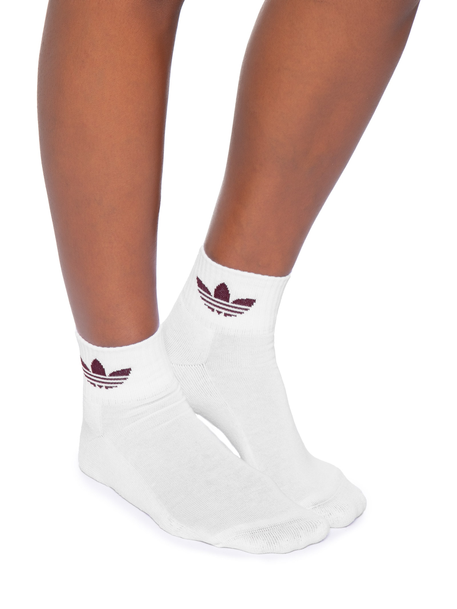 Kit Meias Femininas 3P Branco Adidas Originals