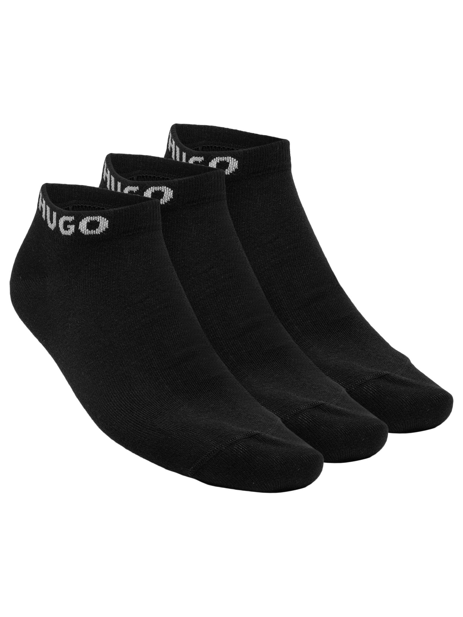 Kit Meias Masculinas 3 Peças Ankle Lenght Preto Hugo