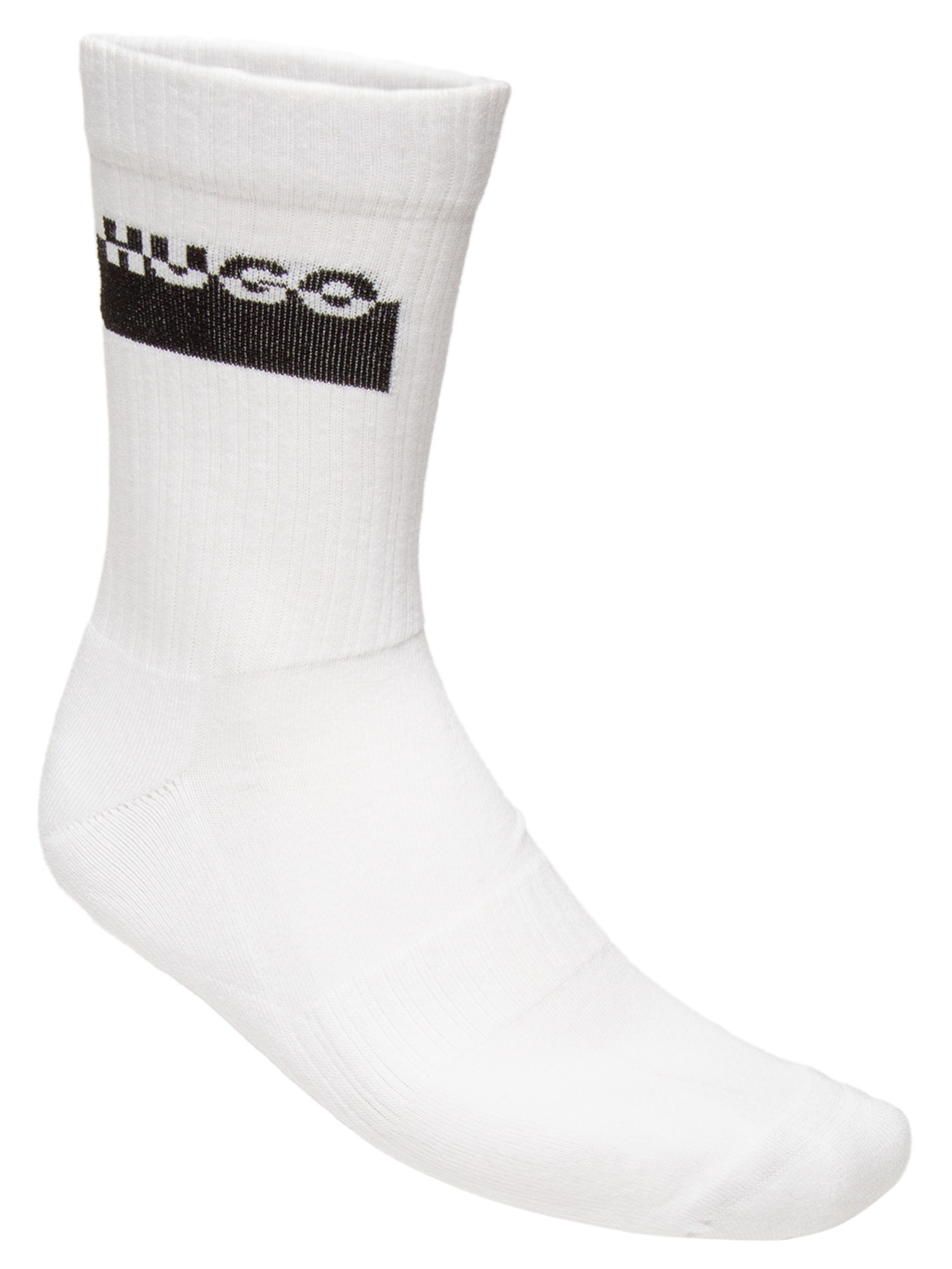 Kit Meias Masculinas 3 Peças Qs Metal Logo Preto Hugo