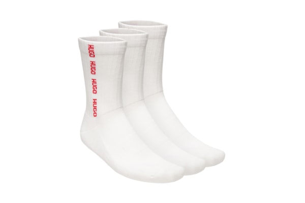 Kit Meias Masculinas 3 Peças Tape  - Branco