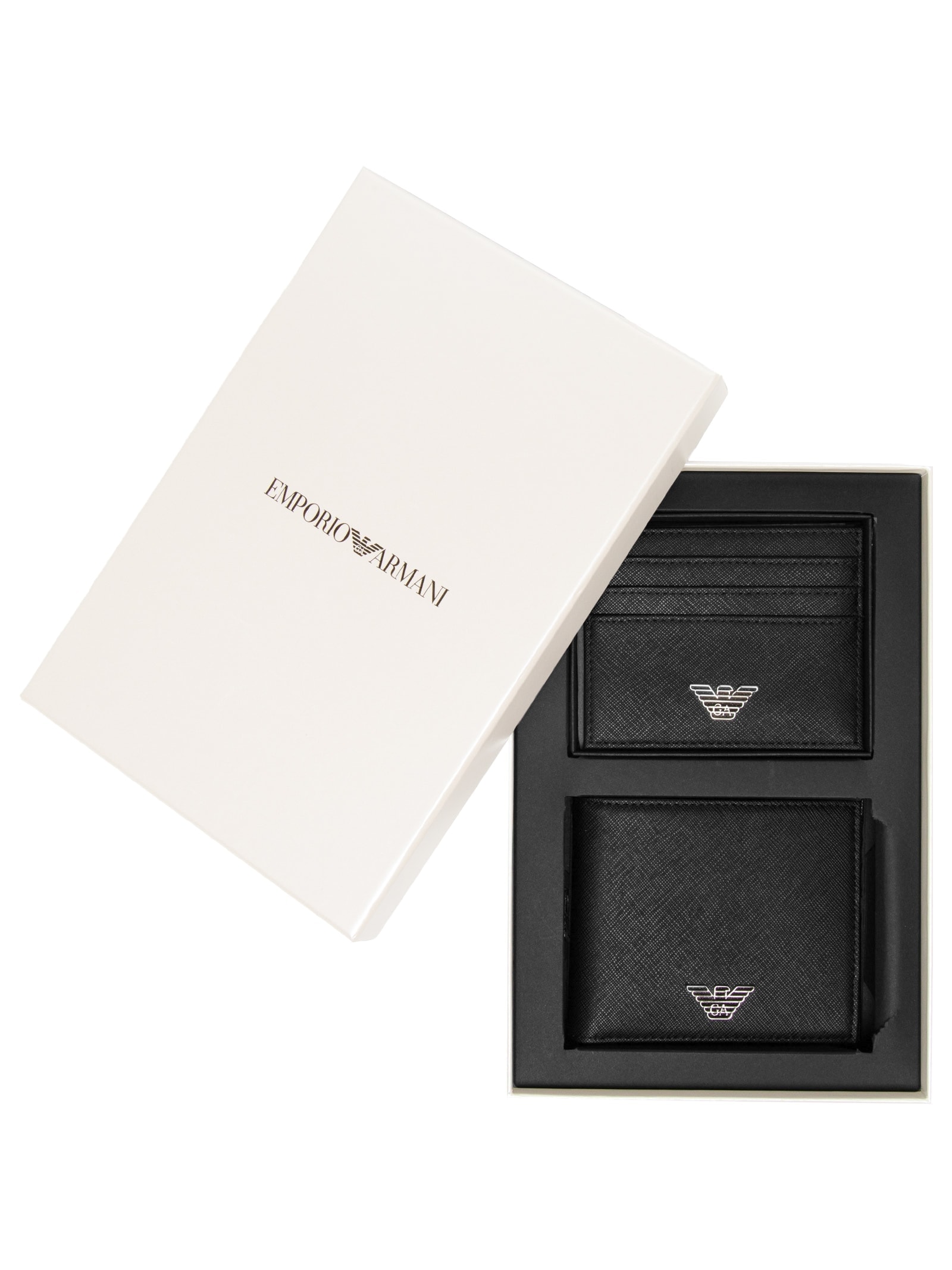 Kit Presente Carteiras Masculinas Preto Emporio Armani