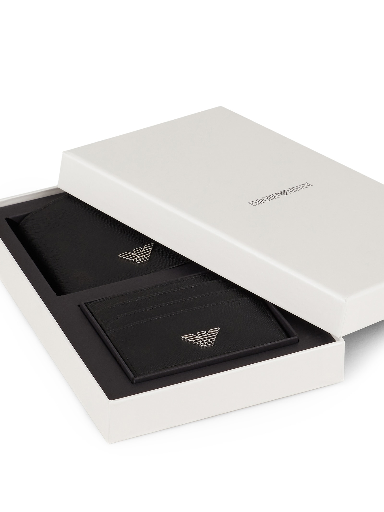 Kit Presente Carteiras Masculinas Preto Emporio Armani