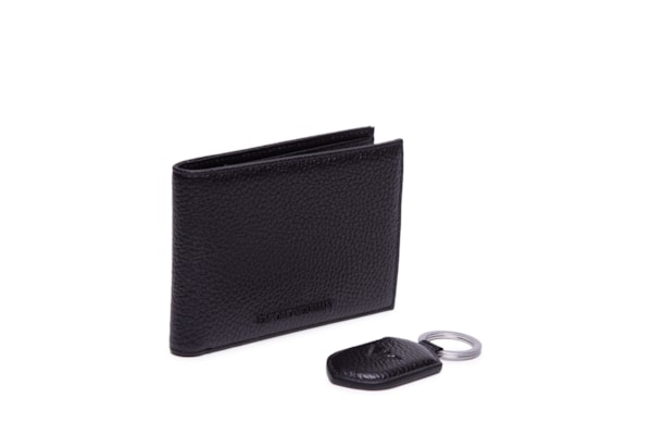 Kit Presente Chaveiro E Carteira - Preto