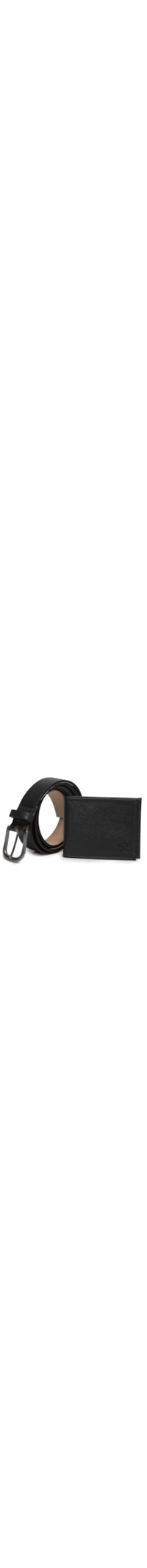 Kit Presenteável Masculino Cinto E Carteira Couro Legítimo - Preto