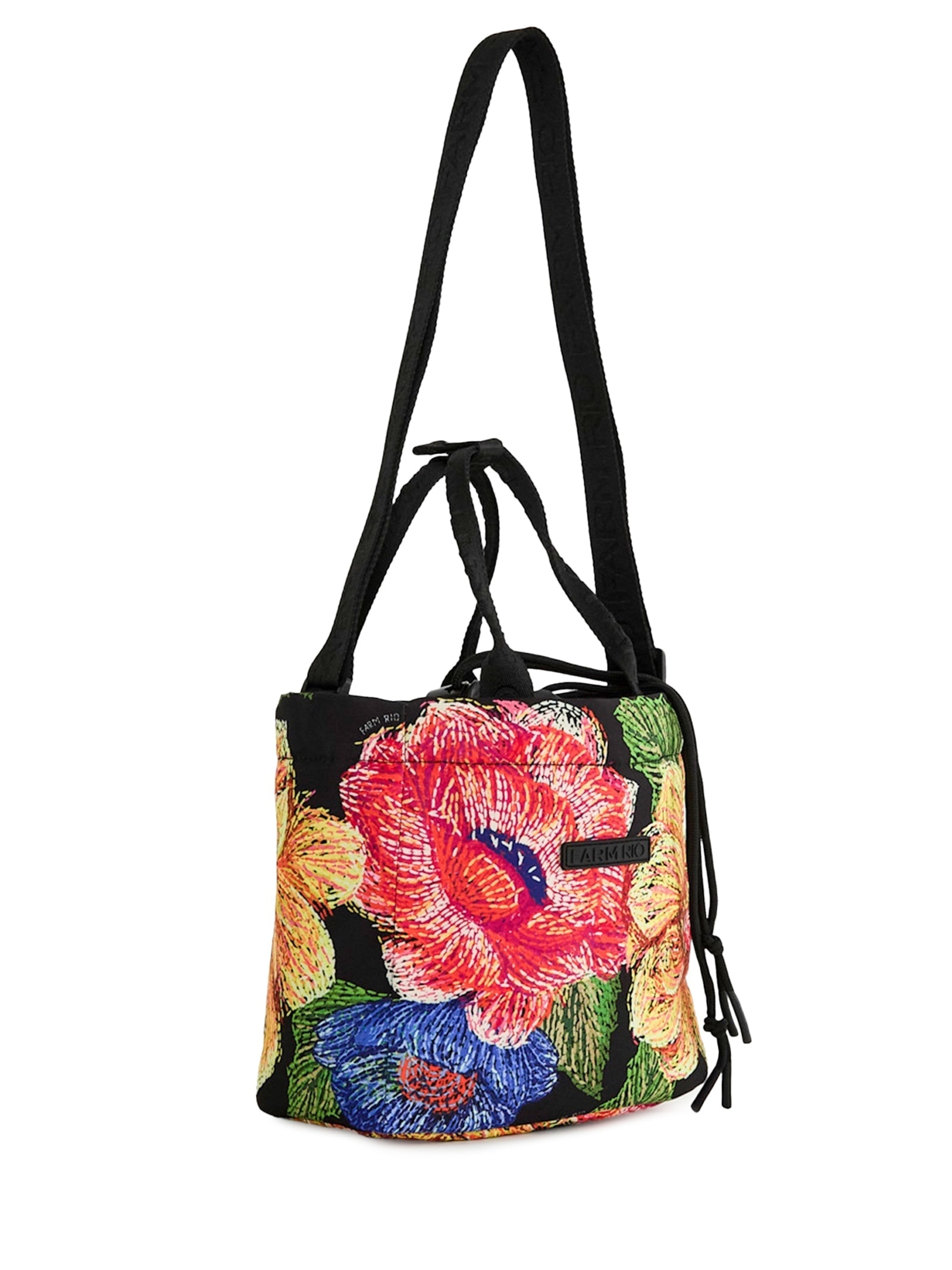 Lancheira Ziriguidum Max Floral Paraíso Preto Farm Etc