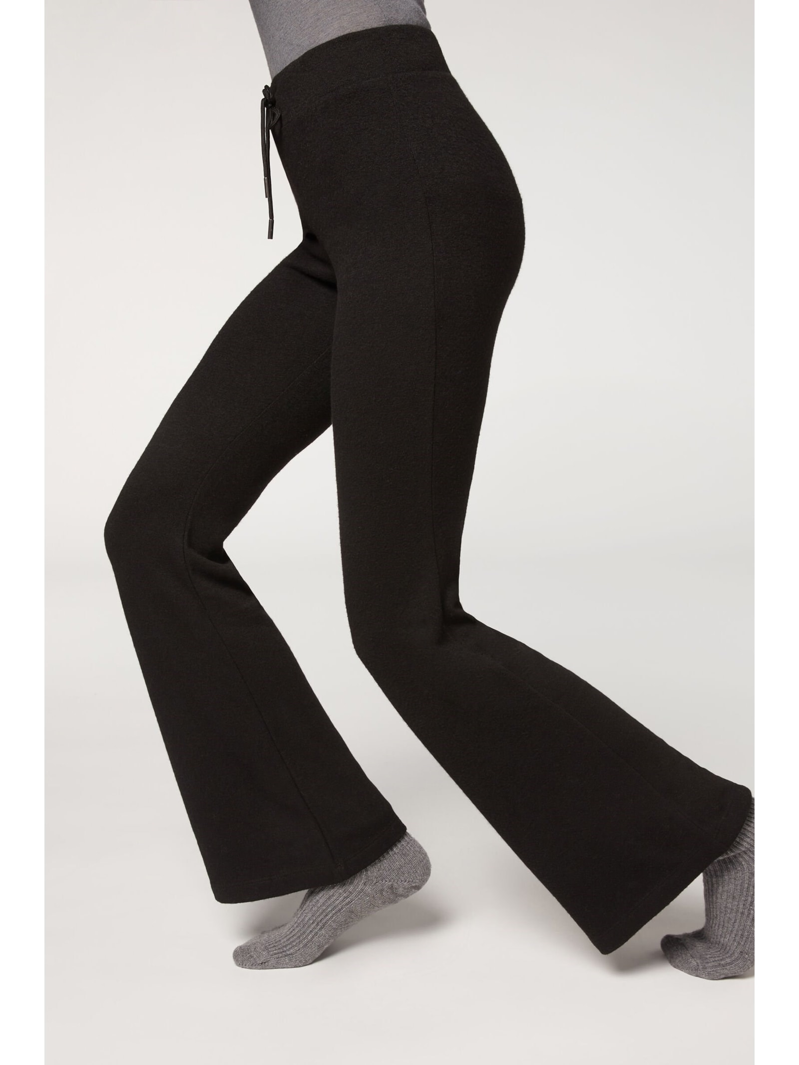 Legging Comfort Flare Com Cashmere Preto