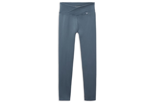 Legging De Cintura Alta Em v - Azul