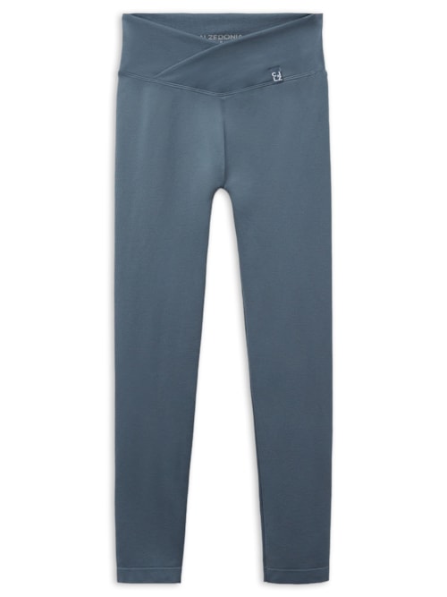 Legging De Cintura Alta Em v - Azul