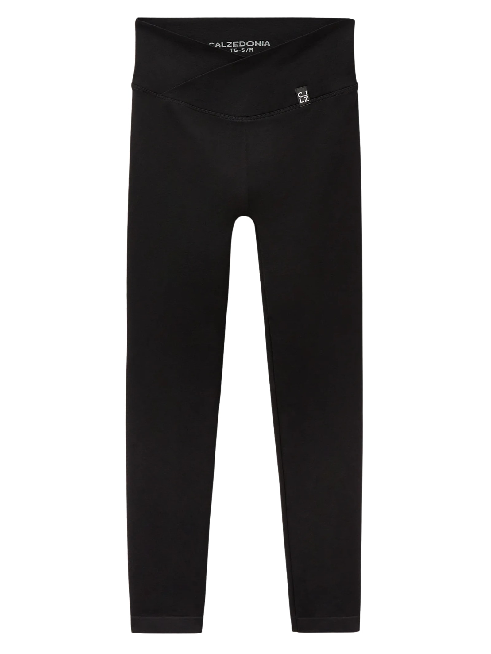 Legging De Cintura Alta Em v Preto Calzedonia