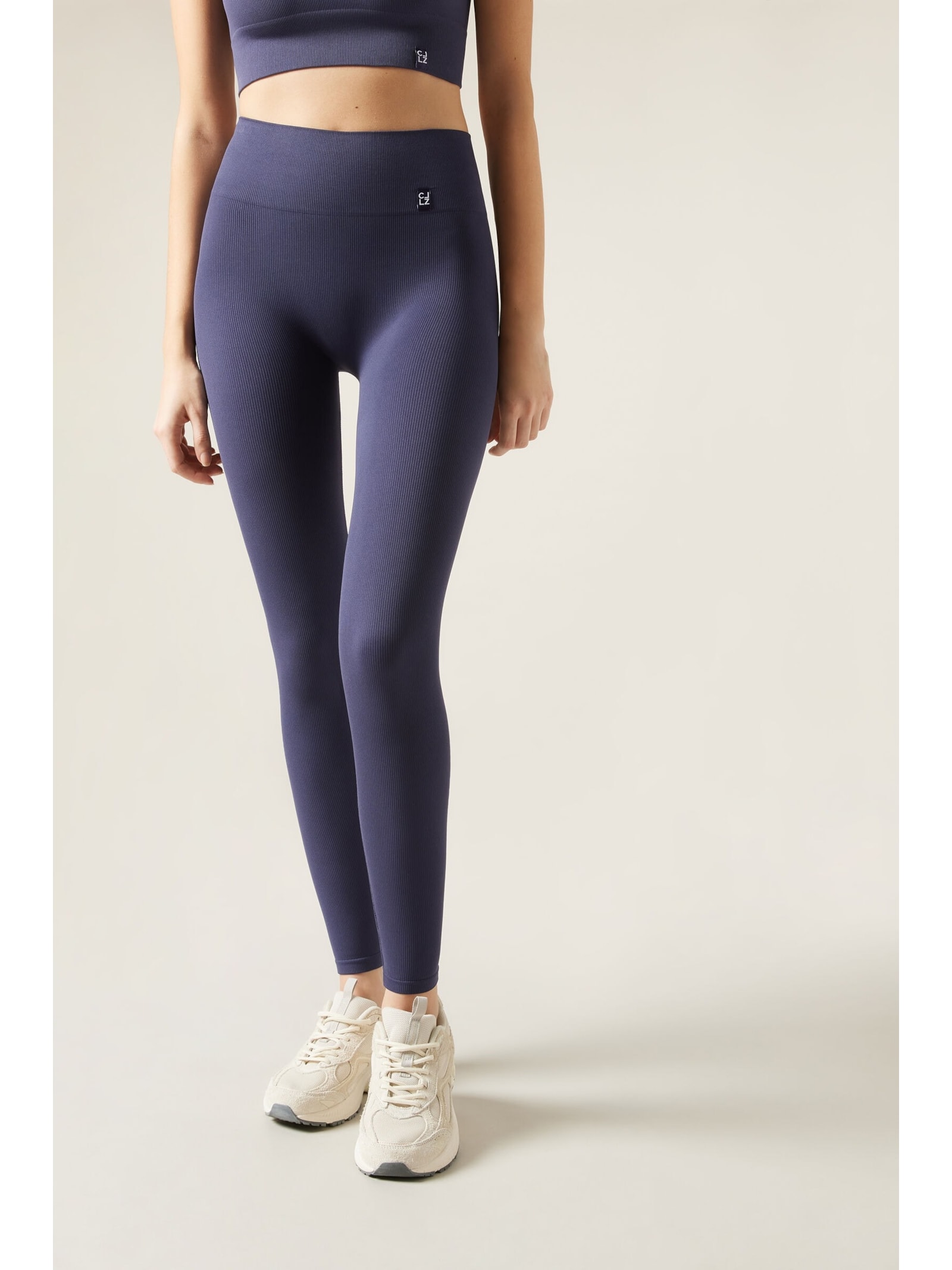 Legging Esportiva Seamless Azul Calzedonia