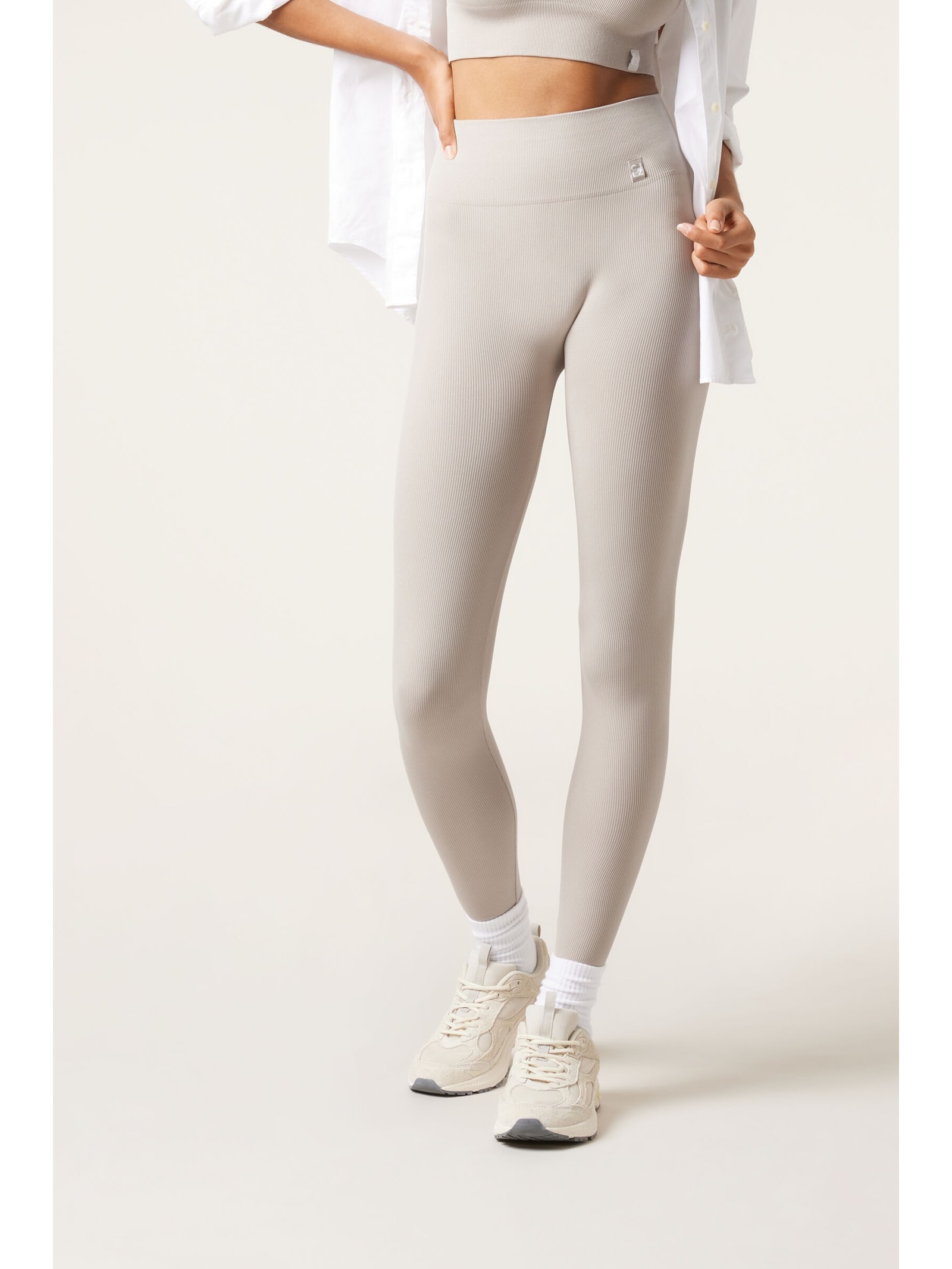 Legging Esportiva Seamless Cinza Calzedonia