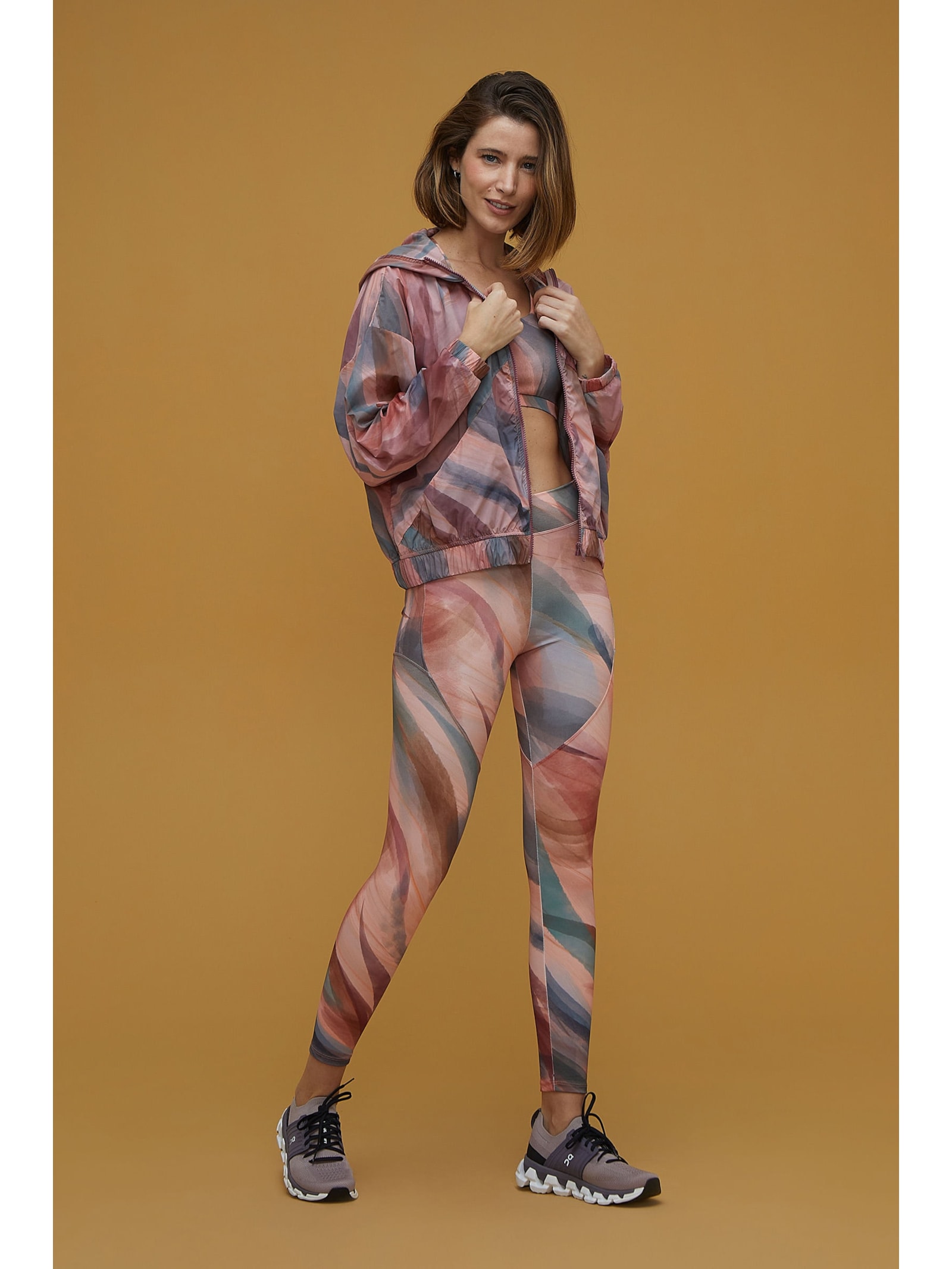 Legging Fitness Recortes Bolsos Estampado Desert Yogini