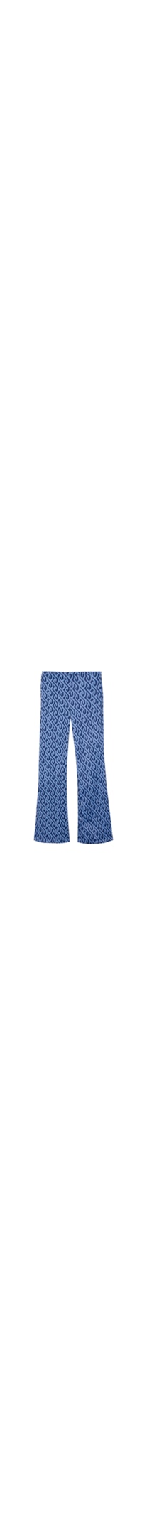 Legging Flare Com Padrão Geométrico - Azul