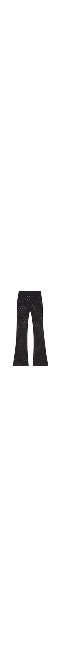 Legging Flare Em Malha Milano Com Strass - Preto