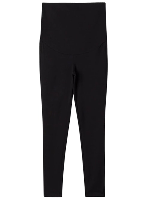Legging Maternidade Em Algodão – Preto