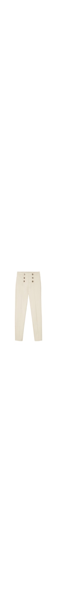 Legging Skinny Sailor Com Botões - Branco