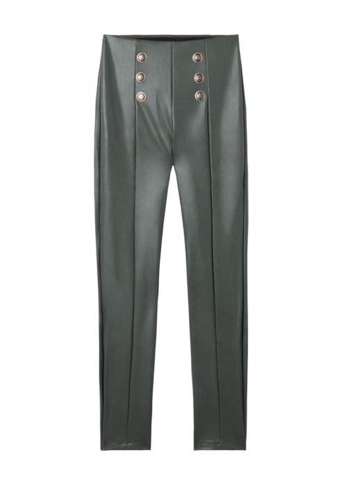 Legging Skinny Sailor Efeito Couro – Verde