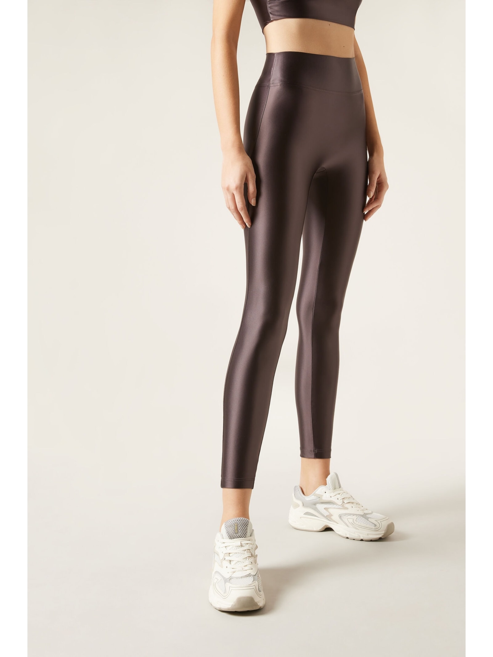 Legging Superbrilhante Acetinada Marrom Calzedonia